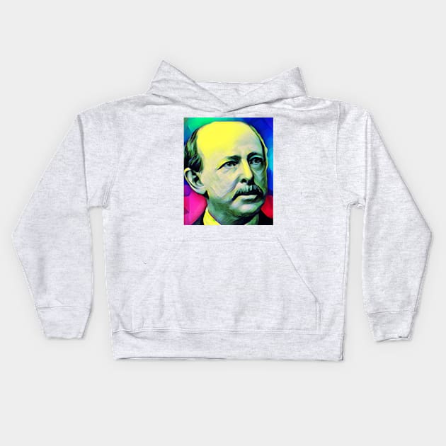 Horatio Alger Colourful Portrait | Horatio Alger Artwork 6 Kids Hoodie by JustLit